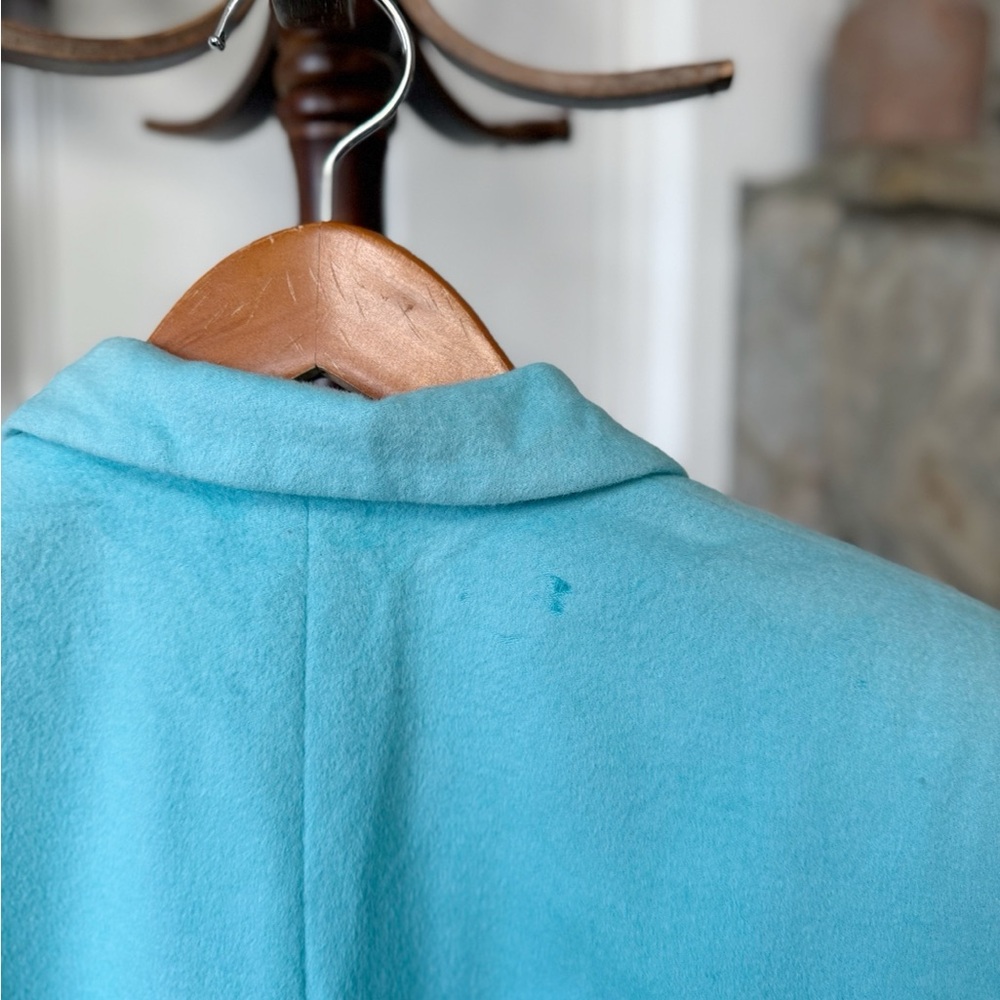 Escada Cashmere Wool Sky Blue Belted Trench Blazer - Picture 7 of 8